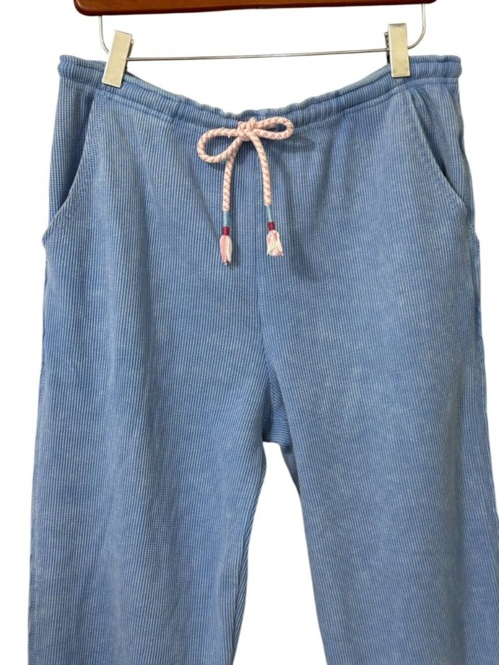 Sunnyside By Sundry Women's Waffle Knit Pullover & Jogger Pant Set Blue Size M - Picture 3 of 13